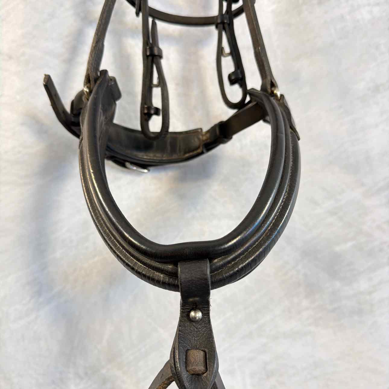 Bracelet De Têtière Devoucoux Taille M - Noir, Recouvert Veau, état Neuf Sans étiquette
